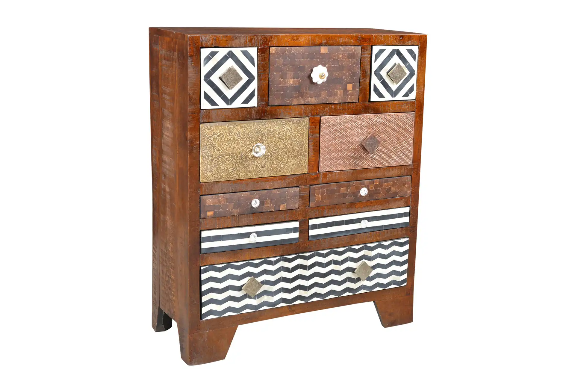 Wooden Cabinet with 6 Drawers & 1 Door - popular handicrafts